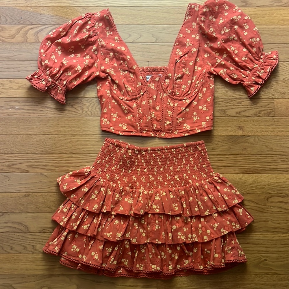 Matching skirt and shirt set